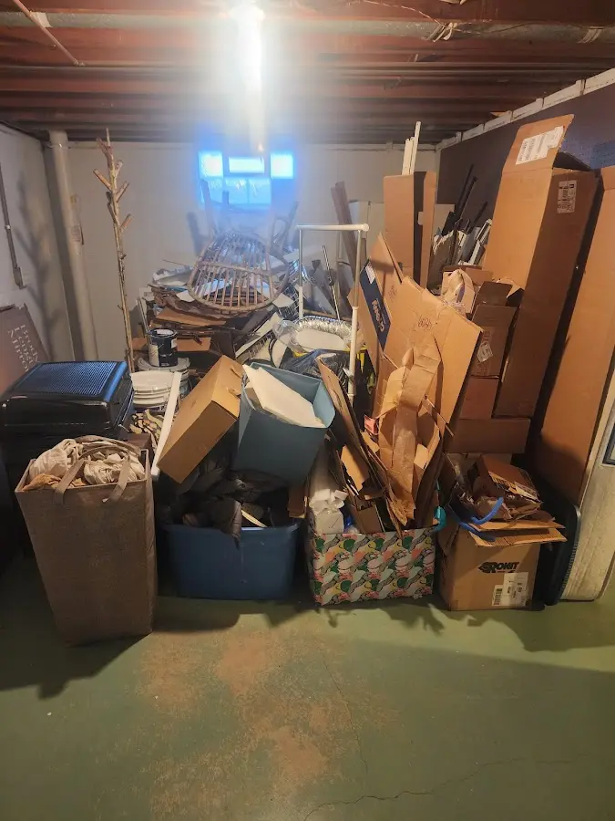 Roll-off dumpster container at job site for Concrete Dumpster Rental in Groveport